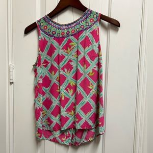 Lilly Pulitzer sleeveless silk top